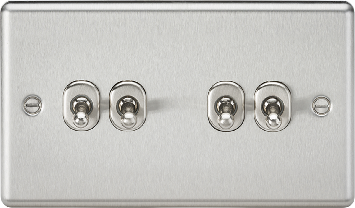 Knightsbridge 10AX Toggle Wall Light Switch Rounded Edge