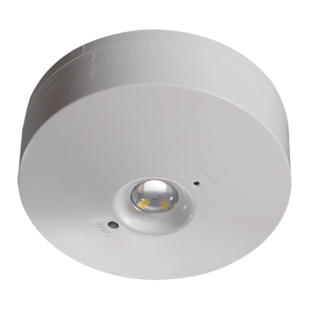 Emergency LED Bulkhead Light 2.5W IP20 | 3 Hour Battery Backup | Maintained / Non-Maintained | HMO & Commercial Ceiling Emergency Downlight | Emco