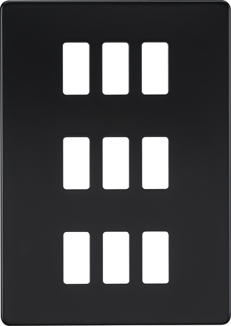 Knightsbridge Grid Modular Faceplate For Screw;ess Switches and Sockets Range