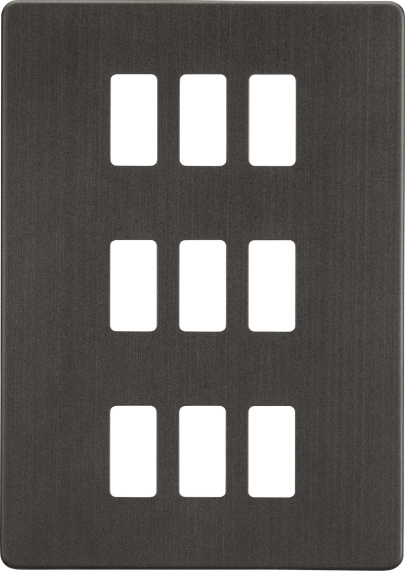 Knightsbridge Grid Modular Faceplate For Screw;ess Switches and Sockets Range