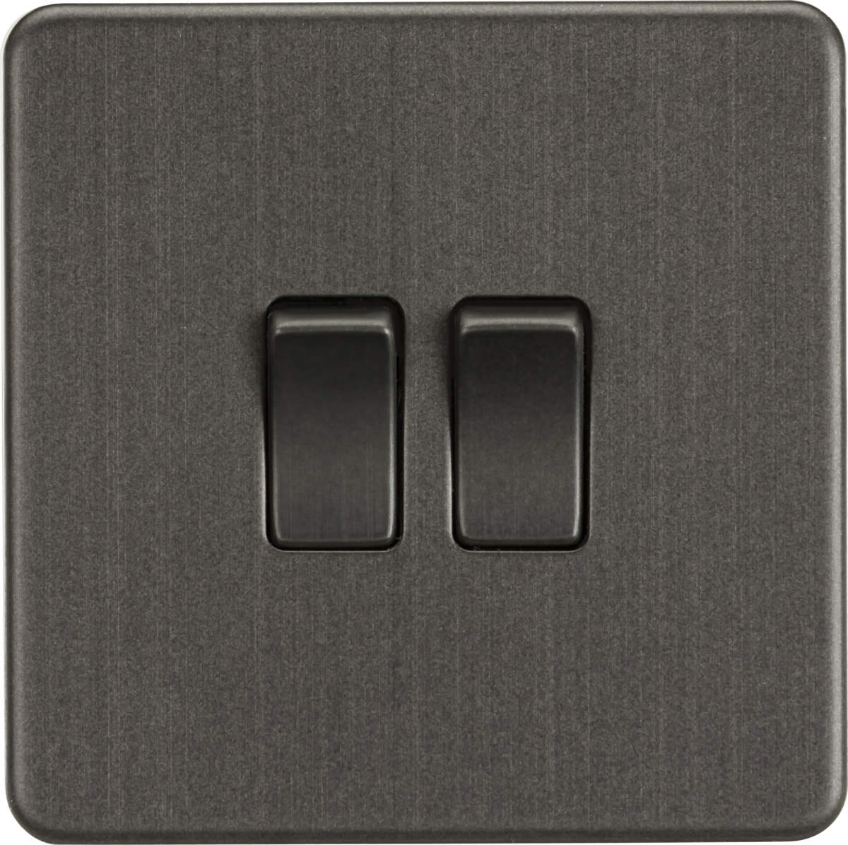 Knightsbridge Screwless 10AX 2G 2 Gang 2 Way Wall Light Switch