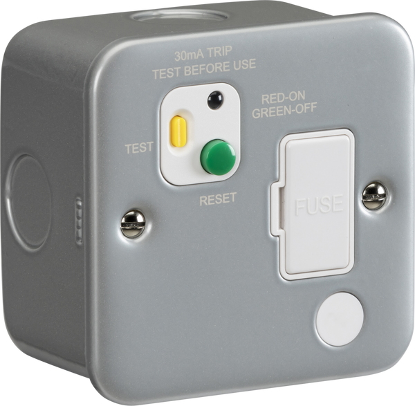 Knightsbridge 13A RCD protected fused spur unit - 30mA Type A