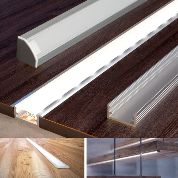 Emco 10x 1M Surface Recessed Corner Stair Table LED Strip Trunking Profile