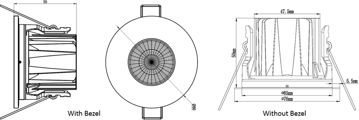 Knightsbridge 230V IP65 8W Fire-Rated Valknight LED Downlight