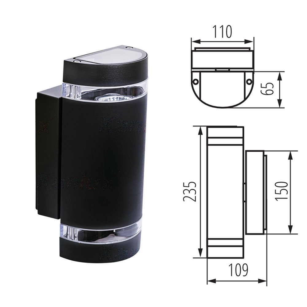 Kanlux REKA 7W IP54 &  ZEW IP44 LED Outdoor Wall Lights – Adjustable Up & Down Angle, Perfect for Garden & Patio