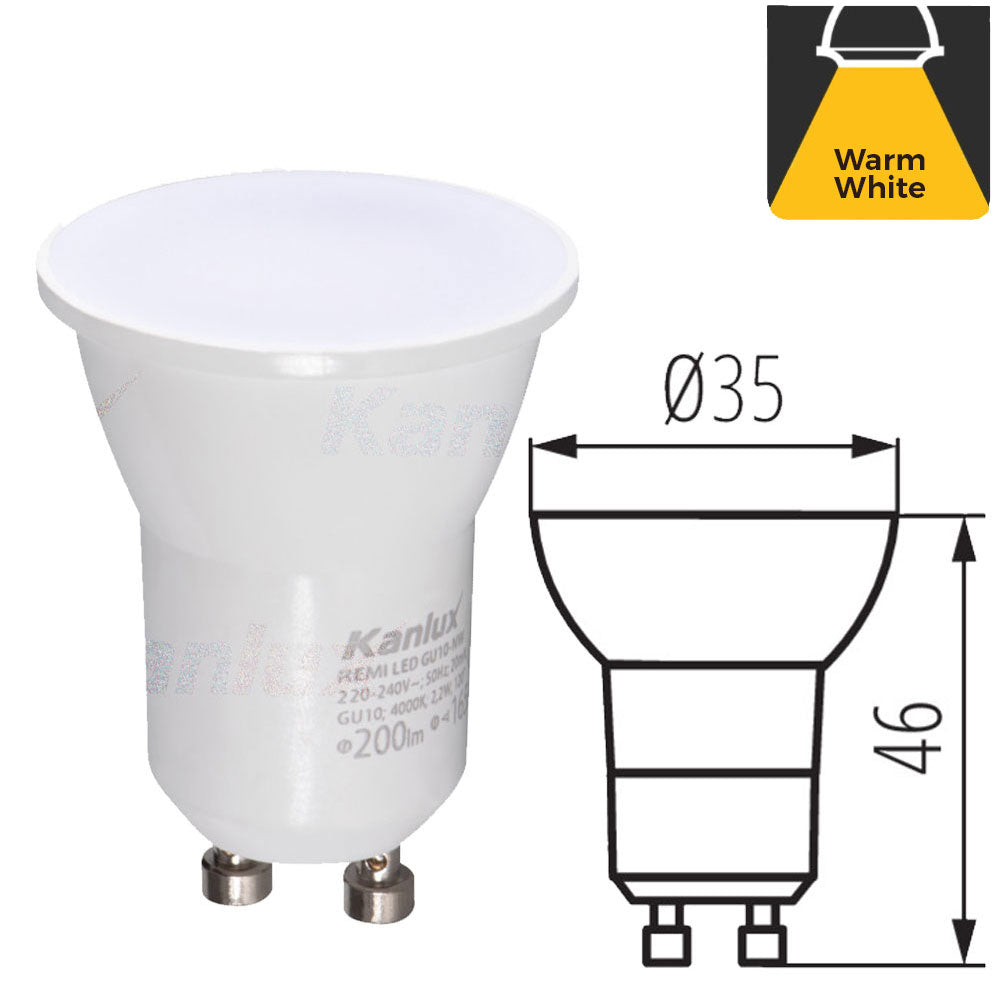 Kanlux LED MR11 Light Bulb Mains GU10