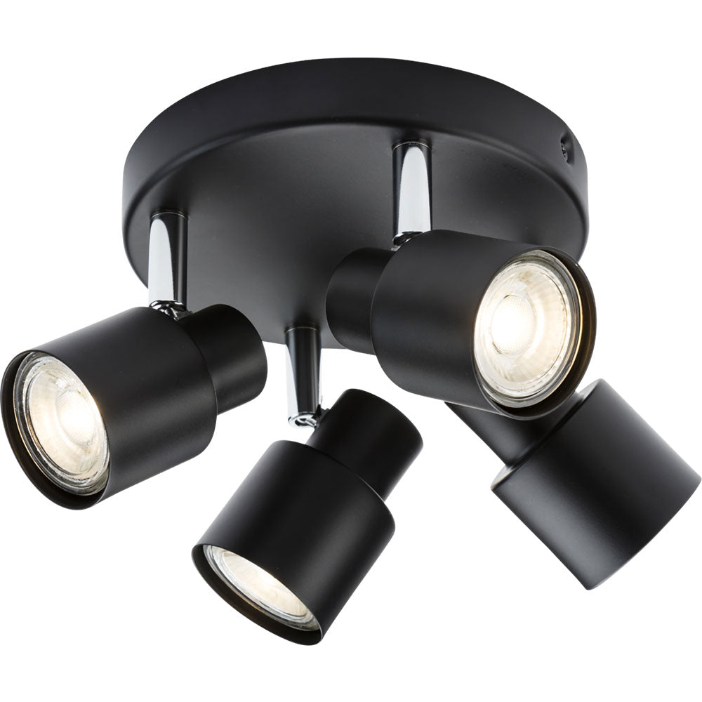 Knightsbridge 230V GU10 Quad Spotlight GU10 LED Ceiling Light Fitting