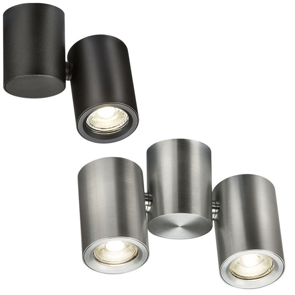 Knightsbridge Dee Surface Mounted Adjustable Round GU10 Spot Light Fitting