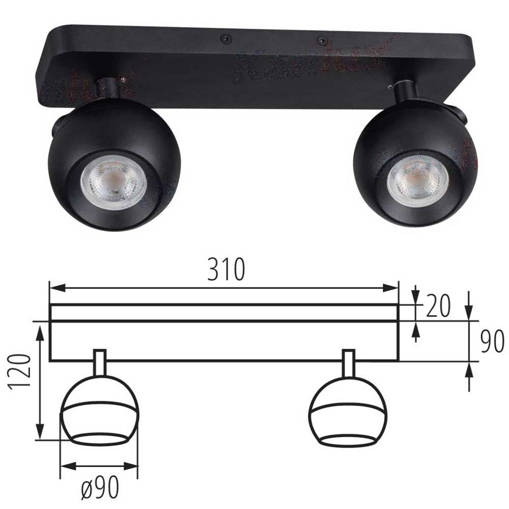 Kanlux GALOBA Modern Ceiling Mounted GU10 Light Fitting Adjustable Spotlight