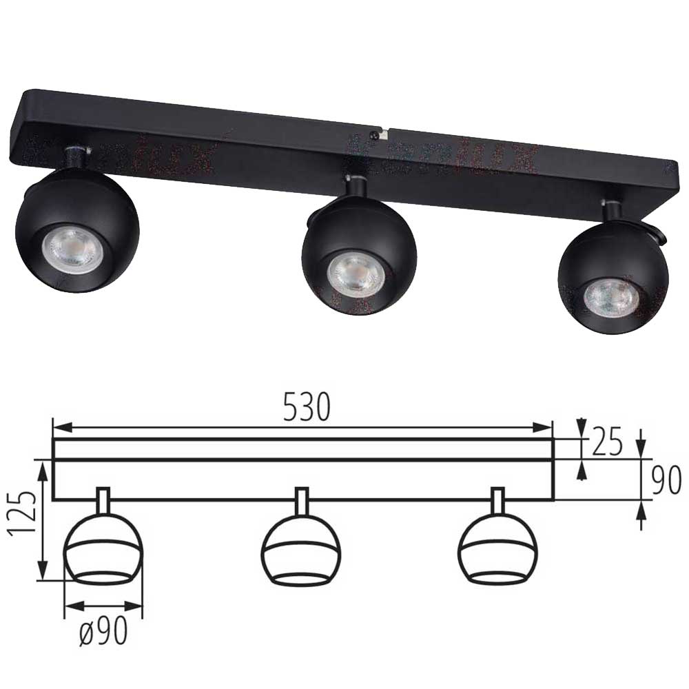 Kanlux GALOBA Modern Ceiling Mounted GU10 Light Fitting Adjustable Spotlight