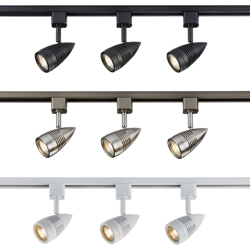 Knightsbridge 1 Metre 3 Spotlight GU10 Adjustable Track Light Kit Single Circuit