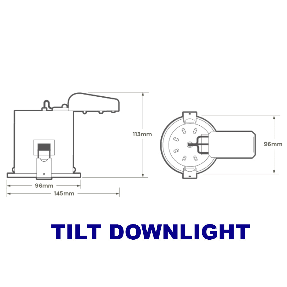 Hispec 10x Ceiling Recessed Downlight Spot Light Fire Rated Tilt Adjustable GU10