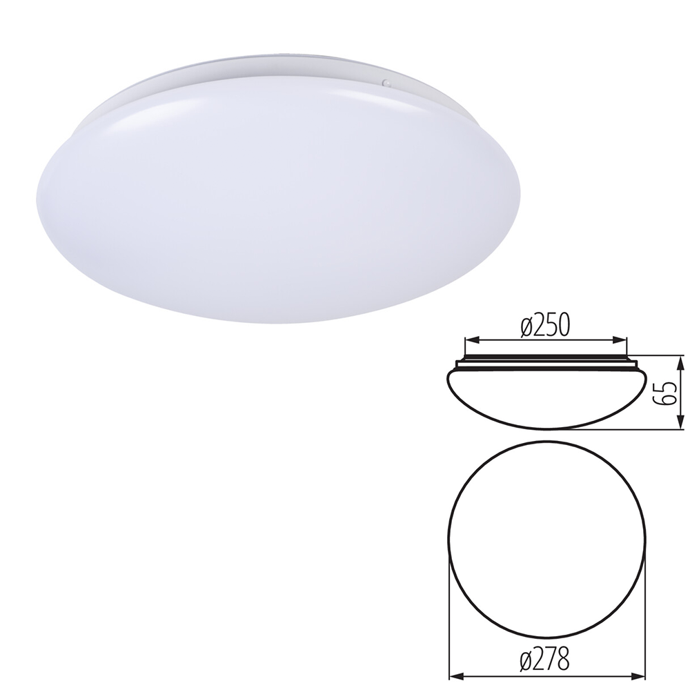 Kanlux IP44 CORSO LED Ceiling Mounted Bulkhead Light – 12W/18W/24W, Neutral White With Sensor Options - Hallway & Corridors