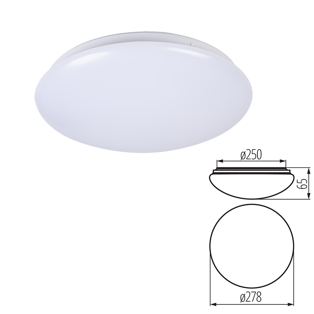 Kanlux IP44 CORSO LED Ceiling Mounted Bulkhead Light – 12W/18W/24W, Neutral White With Sensor Options - Hallway & Corridors