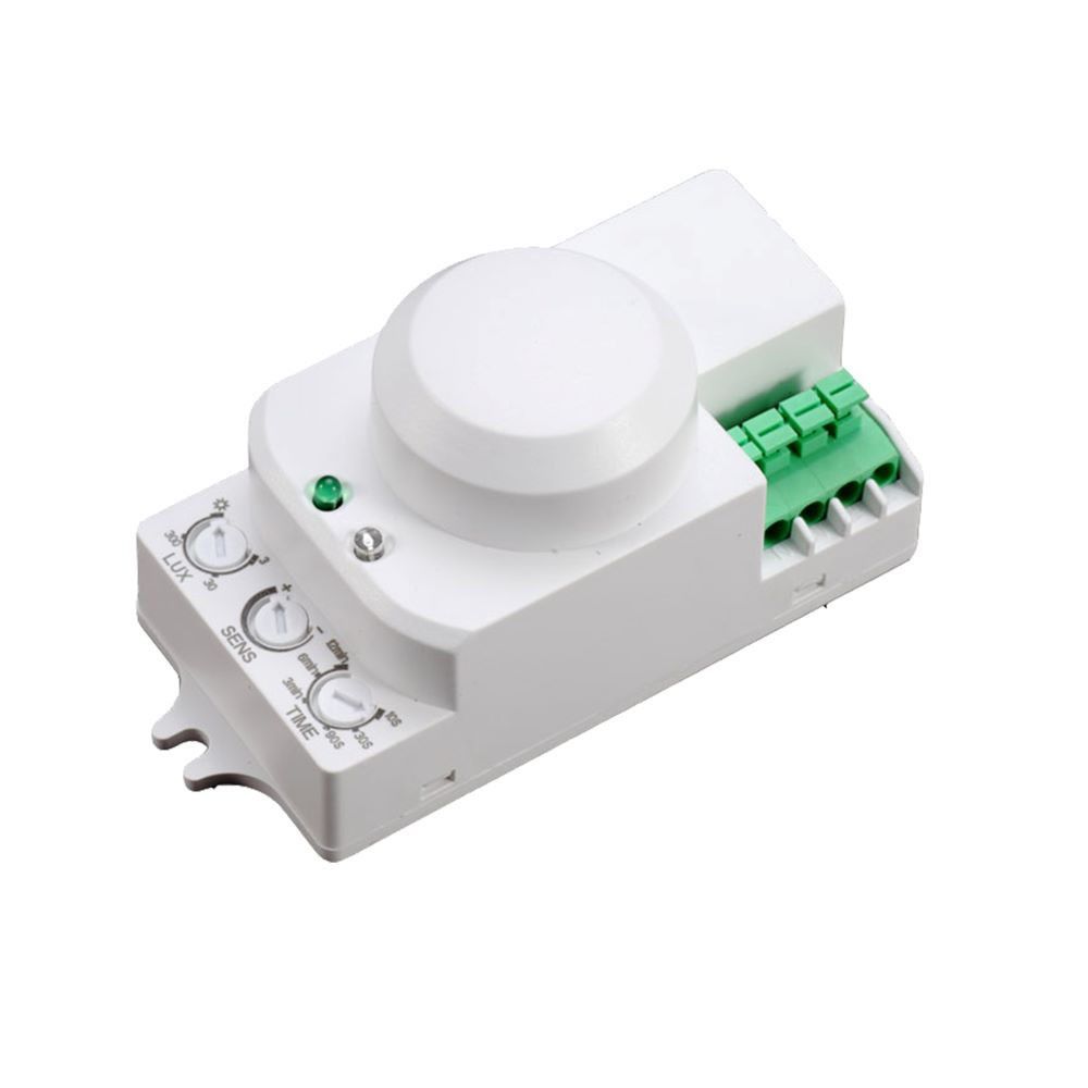 V-TAC VT-8077 360° Adjustable Microwave Motion Detection Sensor Switch for LED Lighting with Manual Override - Max 300W load Indoor