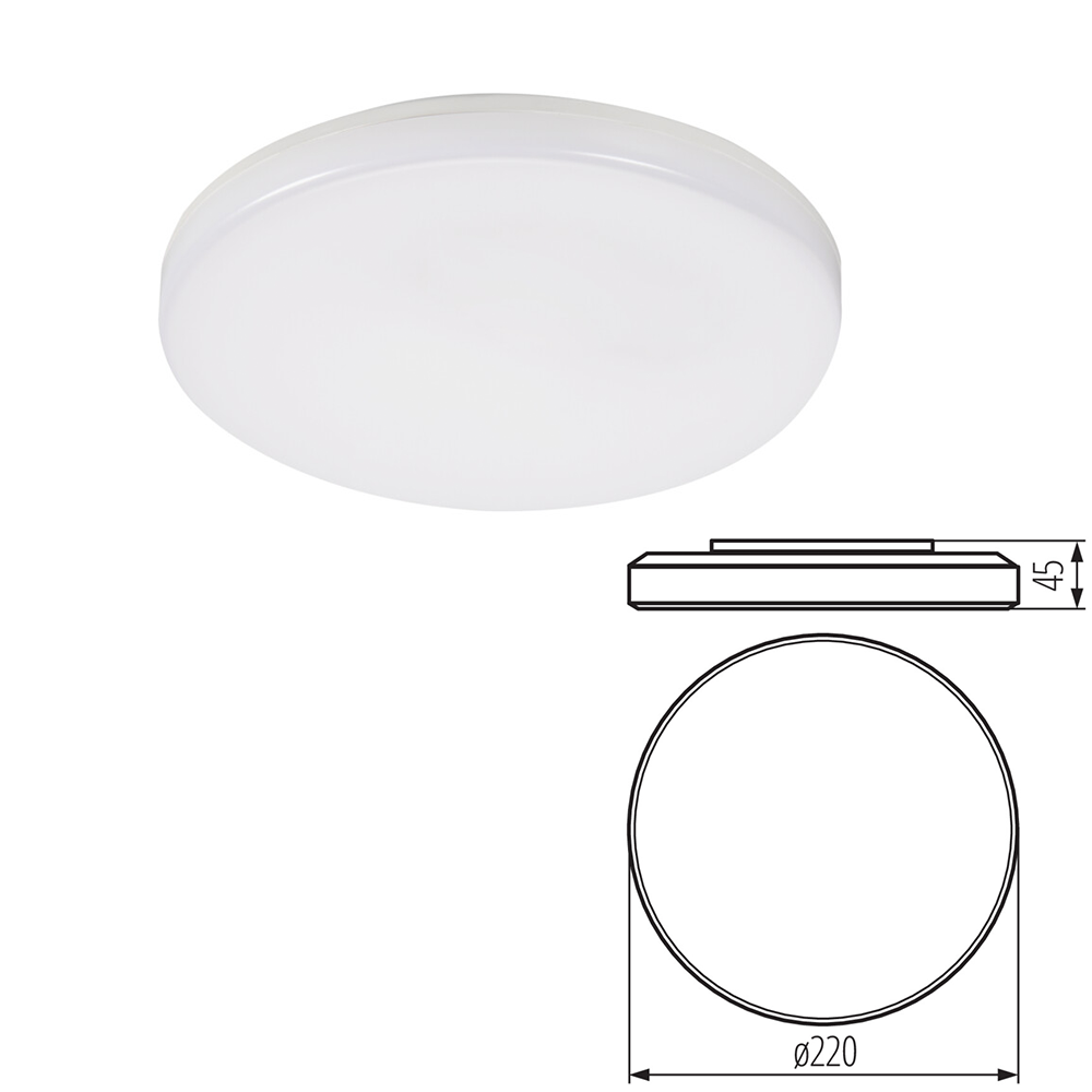 Kanlux IP54 DUNO PRO Ceiling-Mounted LED Bulkhead Light Fitting – 15W/24W, Neutral White, Outdoor/Indoor Use