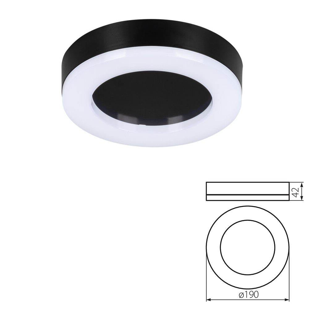 Kanlux IP65 MILEDO TURA LED Bulkhead Light – 15W/24W, Neutral White - Designer - Round Halo