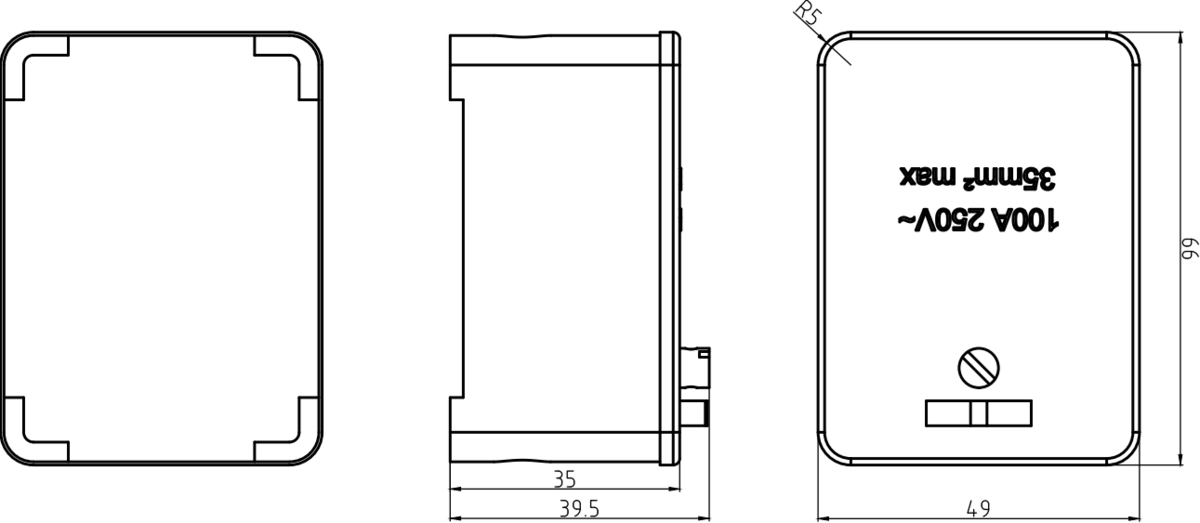 Knightsbridge 100A Service Connector Block - 5-Way Single & Double Pole - Brass Terminals