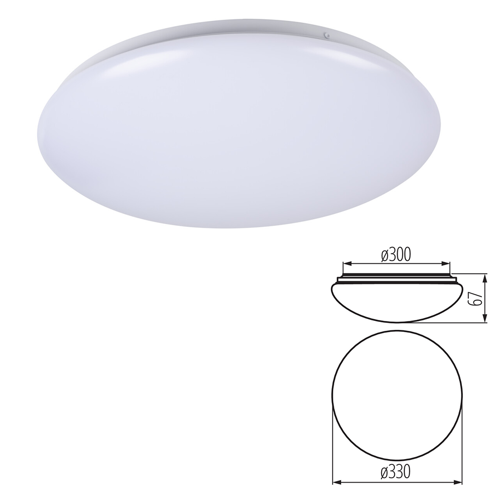 Kanlux IP44 CORSO LED Ceiling Mounted Bulkhead Light – 12W/18W/24W, Neutral White With Sensor Options - Hallway & Corridors