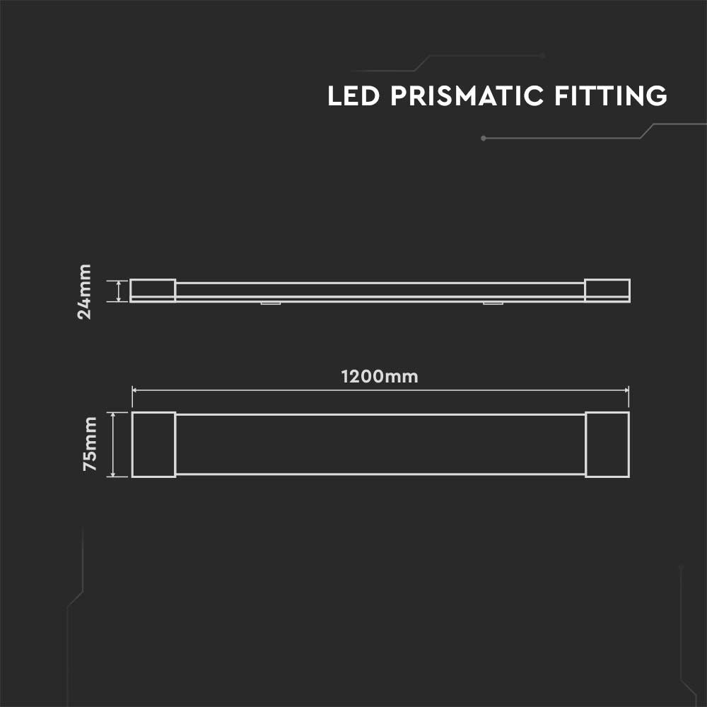 V-TAC VT-8 Slimline LED Batten Wall Ceiling Mounted Light - Samsung Chip - Multi Wattage & Multiple Sizes Available