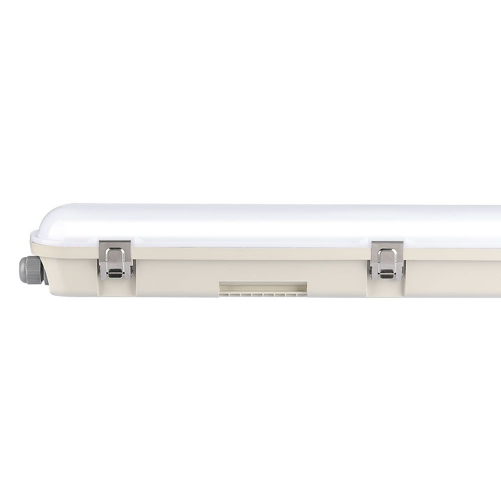 V-TAC VT-150148S LED 48W Waterproof IP65 Lamp Fitting Batten - 6400K , 5ft, Microwave Sensor, Milky Cover