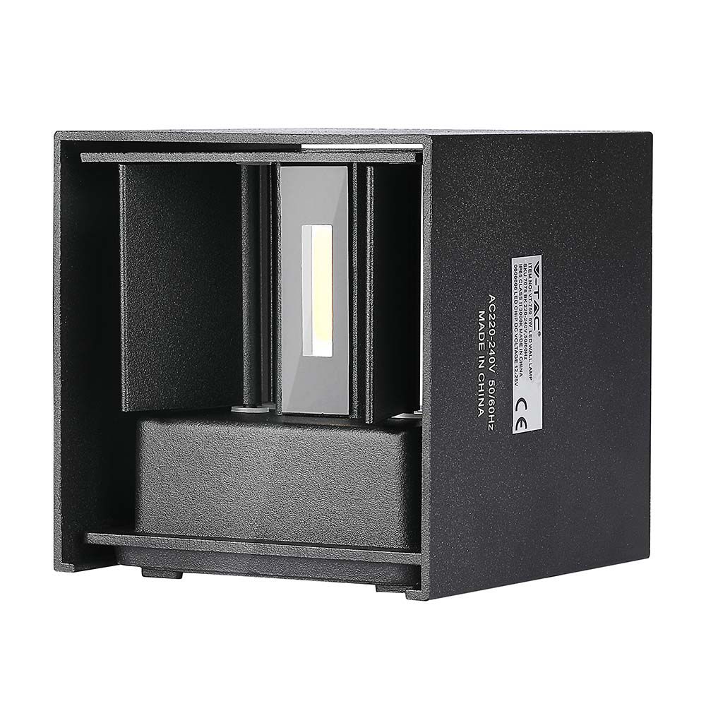 V-TAC VT-759 5W-11W IP65 Wall Lamp with Bridgelux Chip – Waterproof, Indoor/Outdoor Use, Black/White Square Design