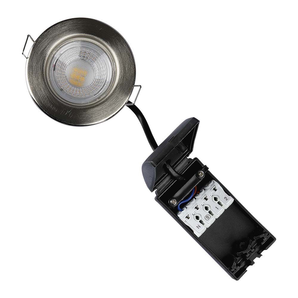 V-TAC Fire Rated Downlight VT-885 5W Dimmable LED Spotlight  IP65 with Samsung Chip – Available in Chrome, Nickel, White & Color Temperatures