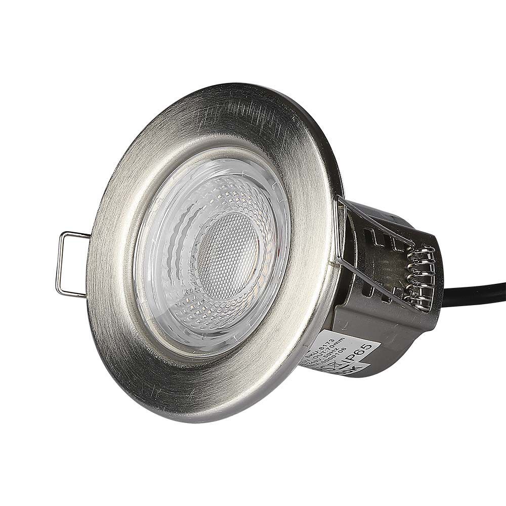 V-TAC Fire Rated Downlight VT-885 5W Dimmable LED Spotlight  IP65 with Samsung Chip – Available in Chrome, Nickel, White & Color Temperatures