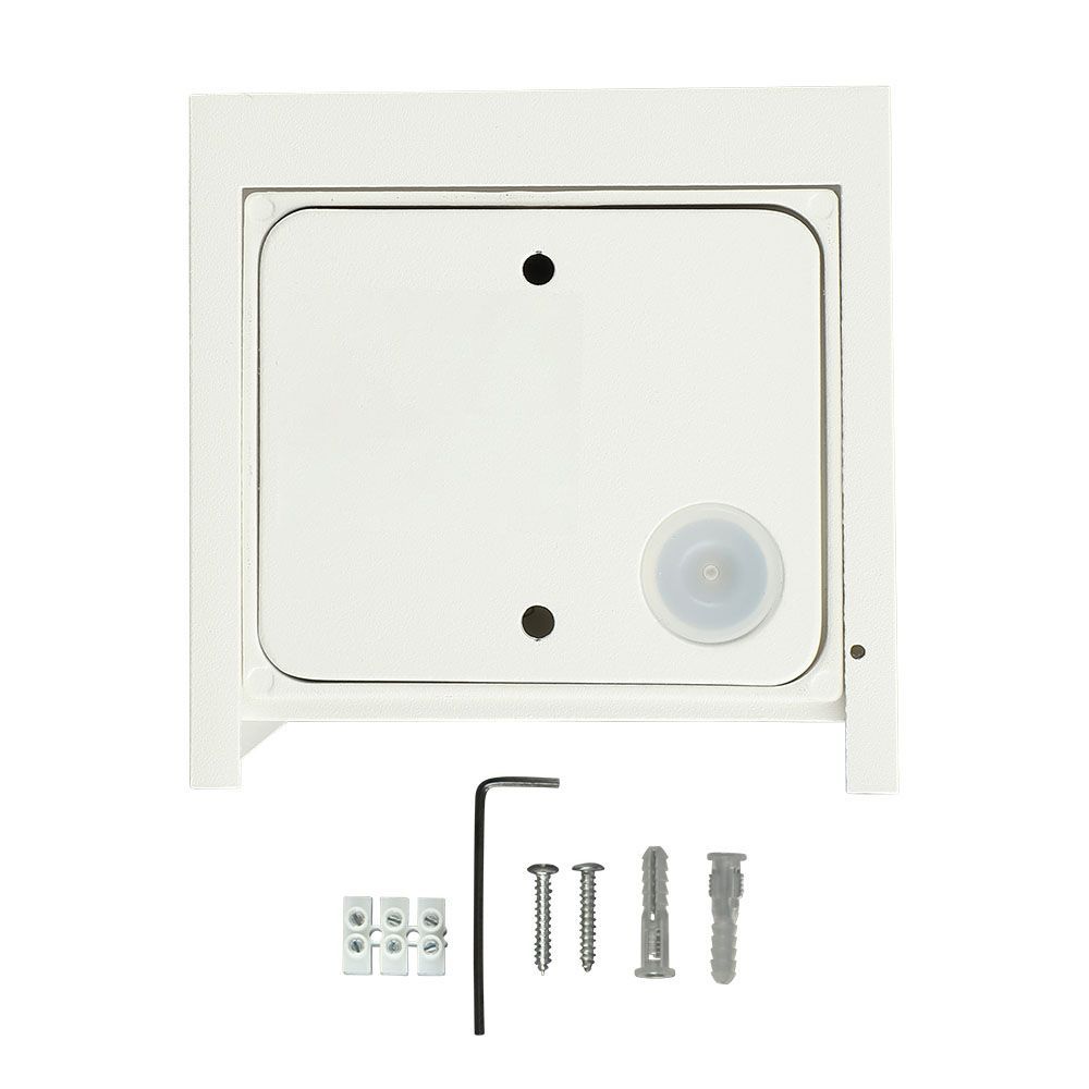 V-TAC VT-759 5W-11W IP65 Wall Lamp with Bridgelux Chip – Waterproof, Indoor/Outdoor Use, Black/White Square Design