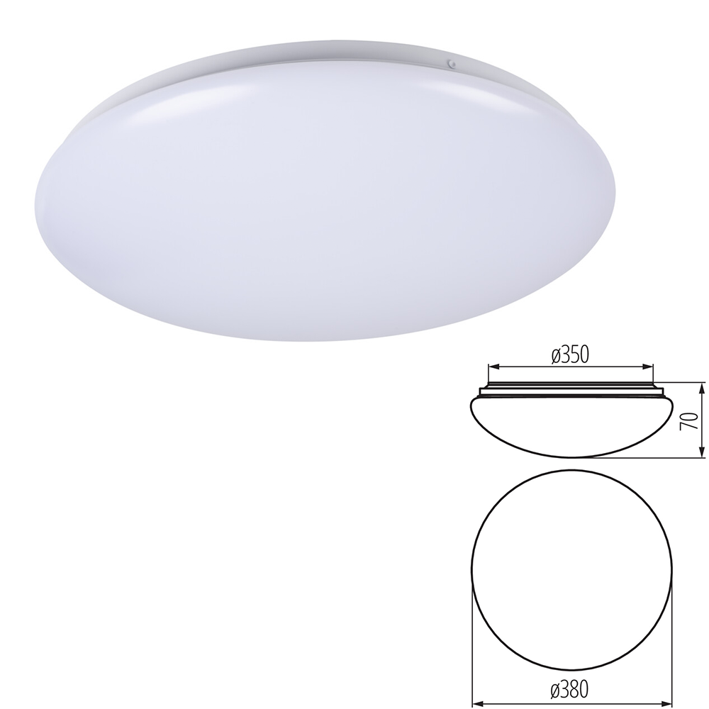 Kanlux IP44 CORSO LED Ceiling Mounted Bulkhead Light – 12W/18W/24W, Neutral White With Sensor Options - Hallway & Corridors