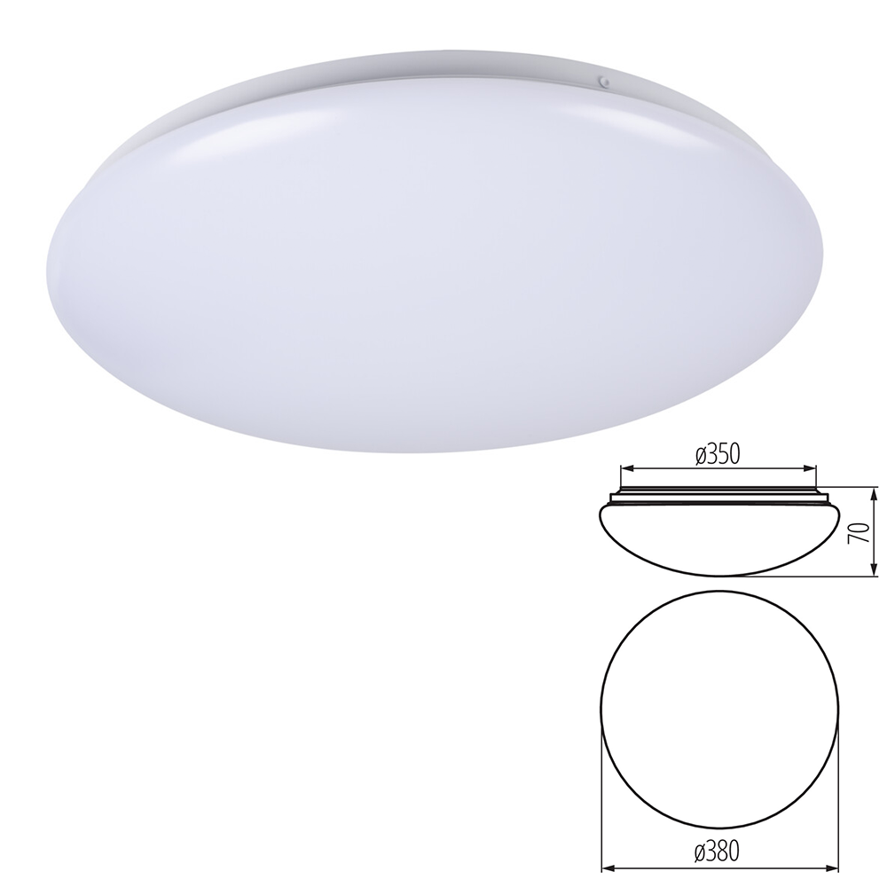 Kanlux IP44 CORSO LED Ceiling Mounted Bulkhead Light – 12W/18W/24W, Neutral White With Sensor Options - Hallway & Corridors