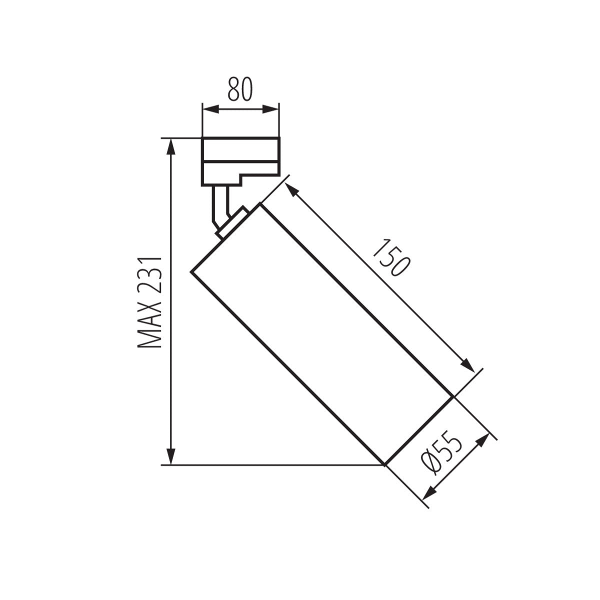 Kanlux ATL2 GU10 3C 3 Circuit Track Light Head Adjustable Spotlight - Retail Display Lighting