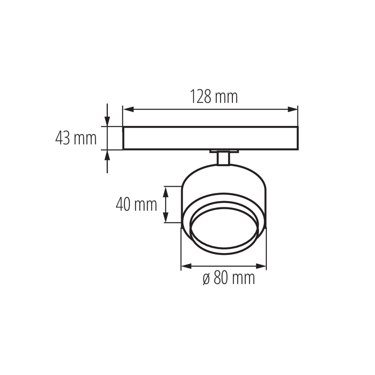 Kanlux BTL 3C 3 Circuit LED Angle Adjustable Track Rail Mounted Head Light - Warm & Neutral White - Decorative Spot Lighting