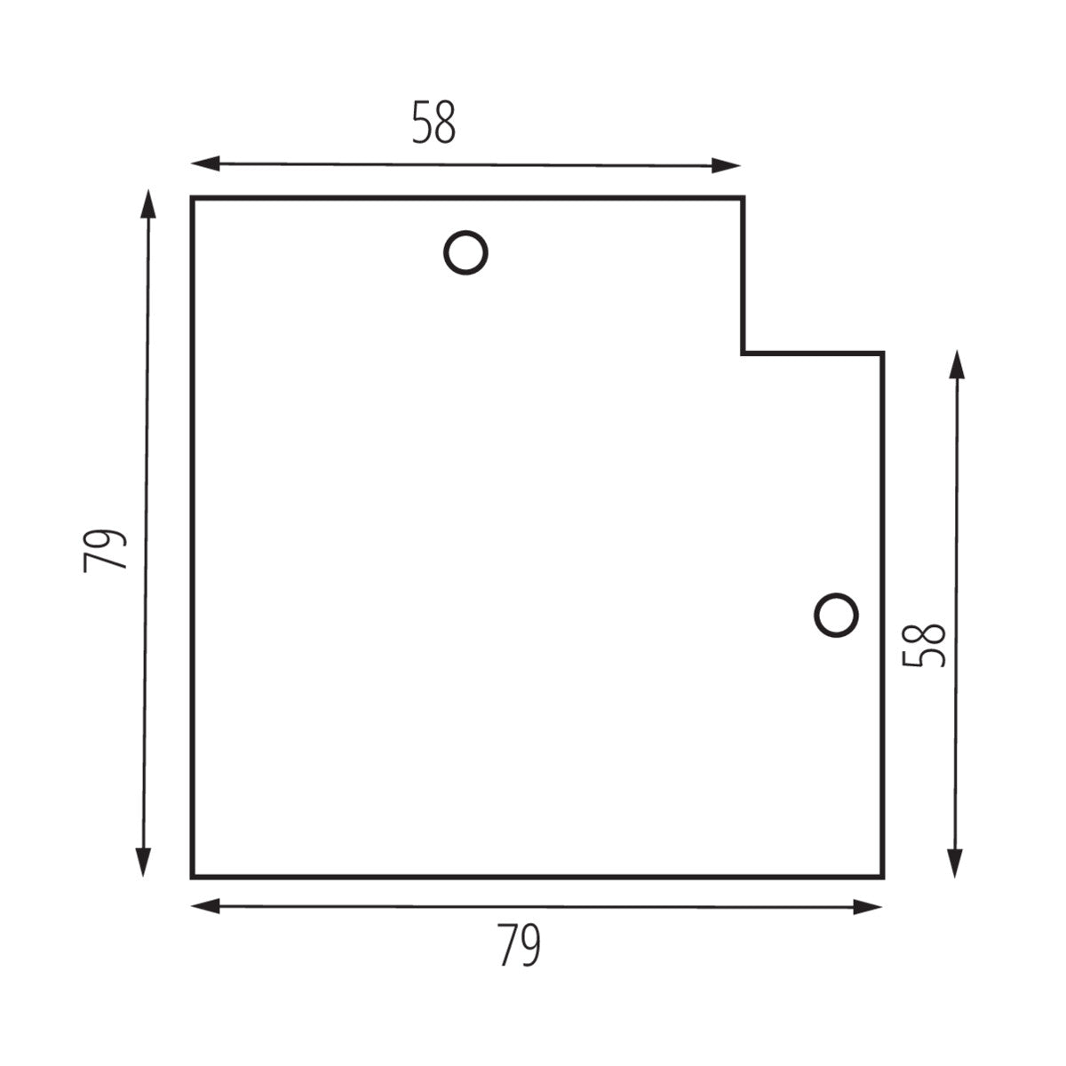 Kanlux TEAR N RC-CON-L 3C 3 Circuit Recessed L Shape Track Connector Cap Accessory (Pack of 10)