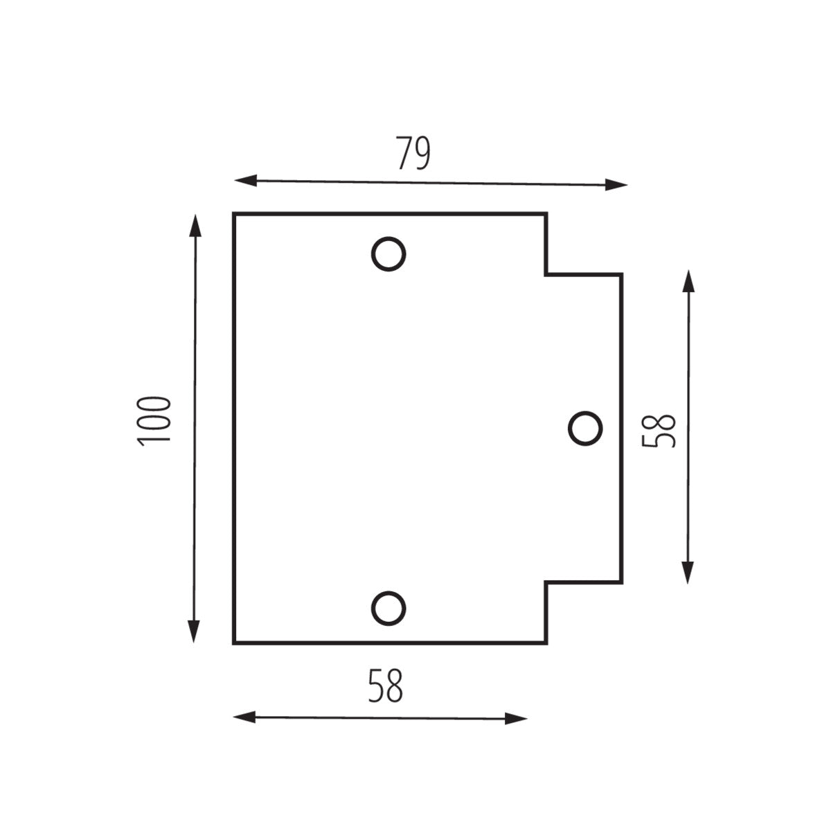 Kanlux TEAR N RC-CON-T 3C 3 Circuit Recessed T Shape Track Connector Cap Accessory (Pack of 10)