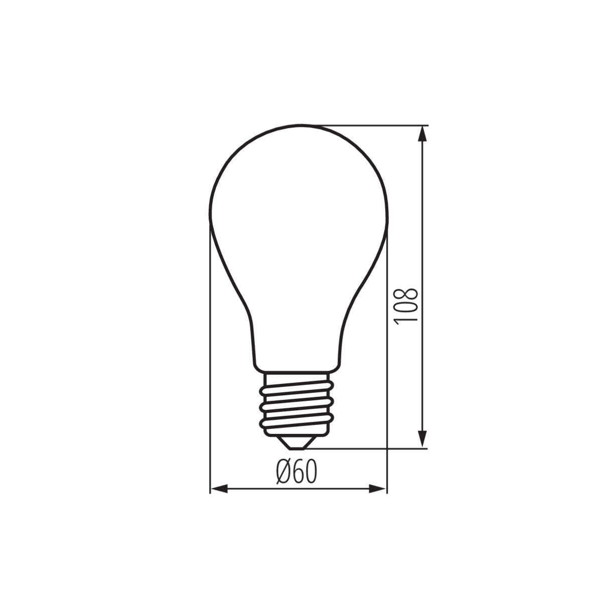 Kanlux XLED EX A60 GLS E27 LED Filament Light Bulb - 4W Warm Neutral White - 840 Lumens