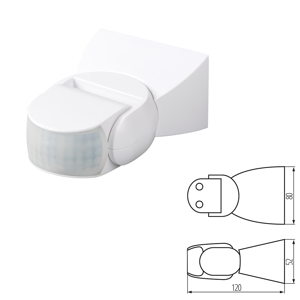 Kanlux ALER-N PIR Motion Sensor - IP65, 12m Range Available in Two Colours