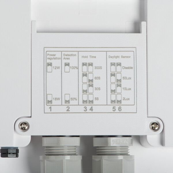 Kanlux BENO Super Bright LED Bulkhead Light - IP65 Outdoor Ceiling & Wall Mounted - Multi Wattage Available with or without Motion Sensor