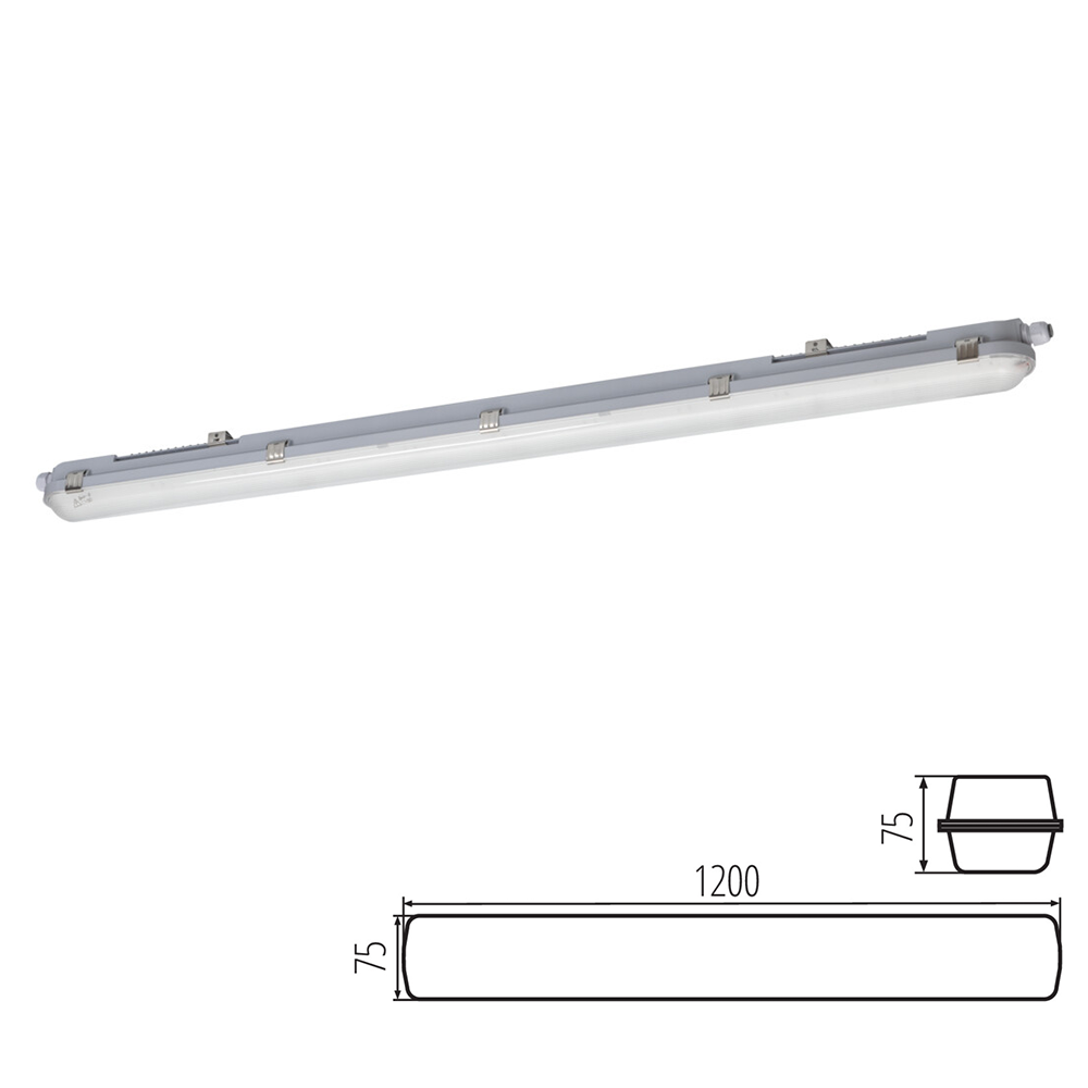 Kanlux MAH PRO LED Batten IP65, Dustproof Lighting – Adjustable CCT, IK08,38W & 52W