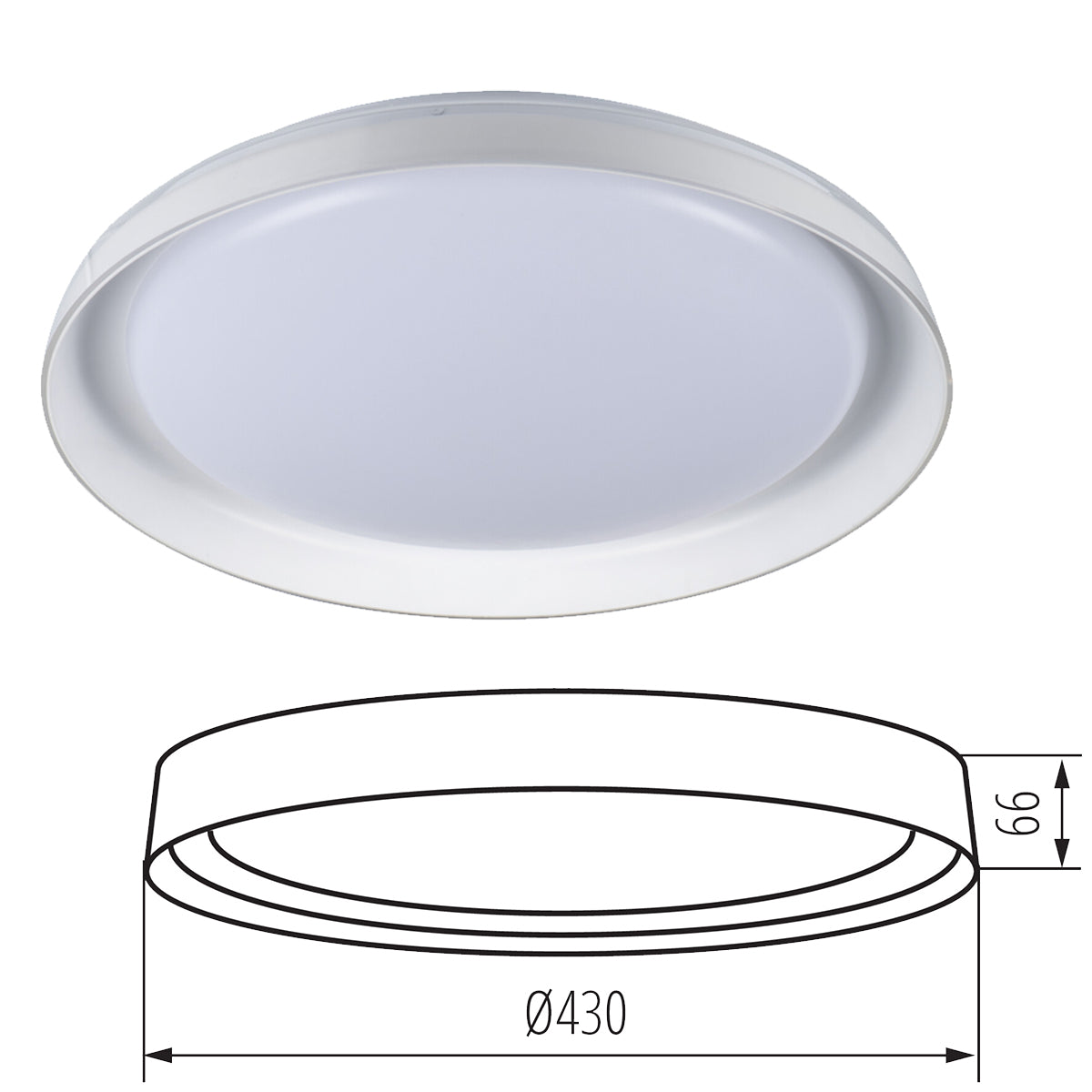 Kanlux NIFU 18W LED Ceiling Surface Mounted Light Elegant Design Super Bright Lighting