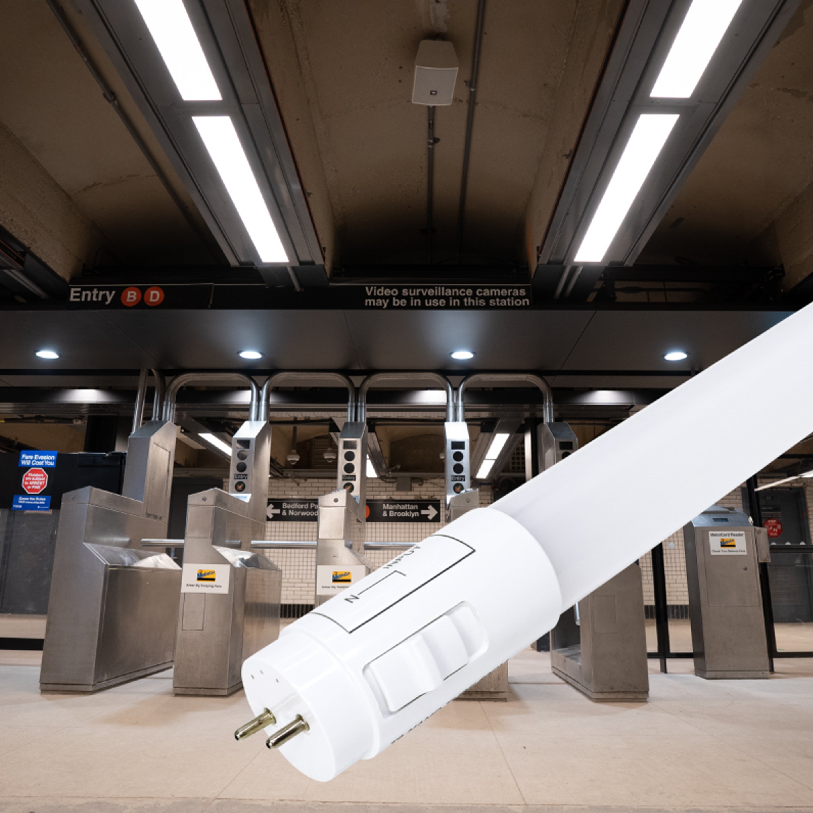 LED T8 Tube - 2ft, 4ft, 5ft, 6ft Adjustable CCT 3-in-1 Energy-Efficient Lighting Solution