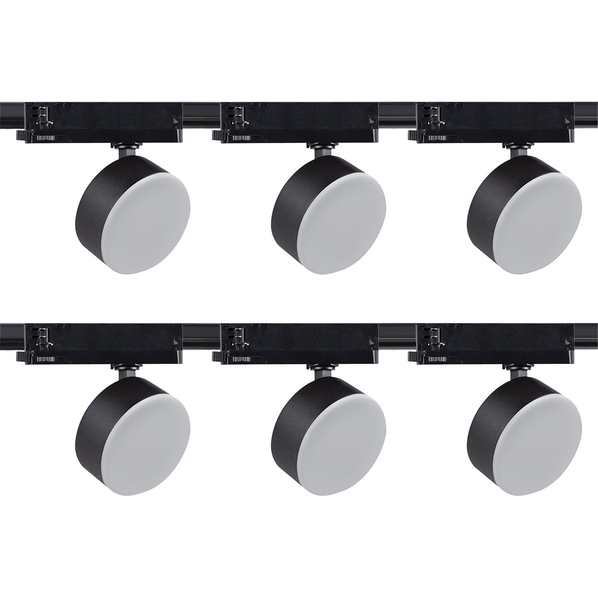 Kanlux BTLW 3 Circuit 1M - 5M Track Lighting Kit 2 - 10 18W LED Round Spotlights - Warm & Neutral White Light