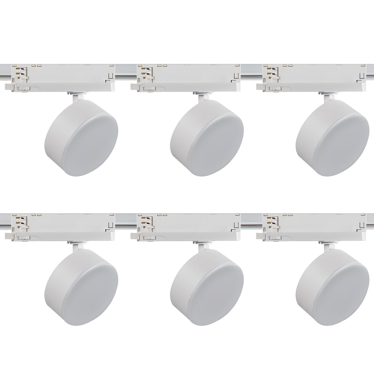 Kanlux BTLW 3 Circuit 1M - 5M Track Lighting Kit 2 - 10 18W LED Round Spotlights - Warm & Neutral White Light