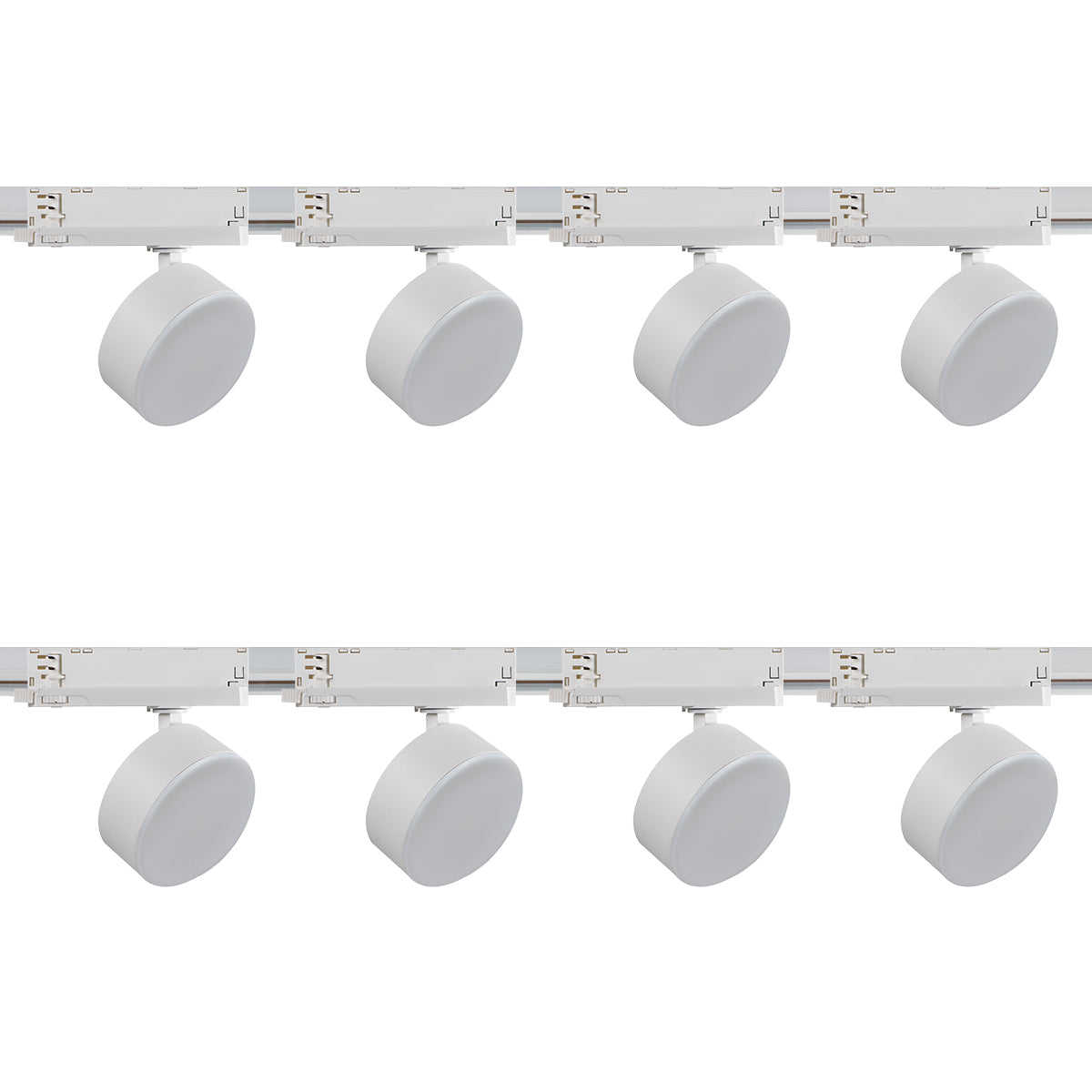 Kanlux BTLW 3 Circuit 1M - 5M Track Lighting Kit 2 - 10 18W LED Round Spotlights - Warm & Neutral White Light