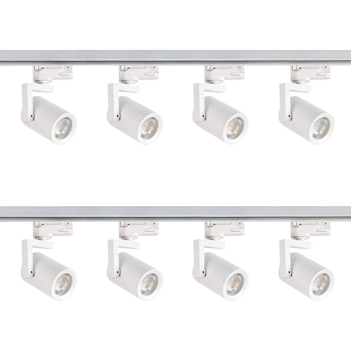 Kanlux ATL4 3 Circuit 1M - 5M Track Lighting Kit 2 - 10 GU10 Spotlight Head Adjustable Rail Light