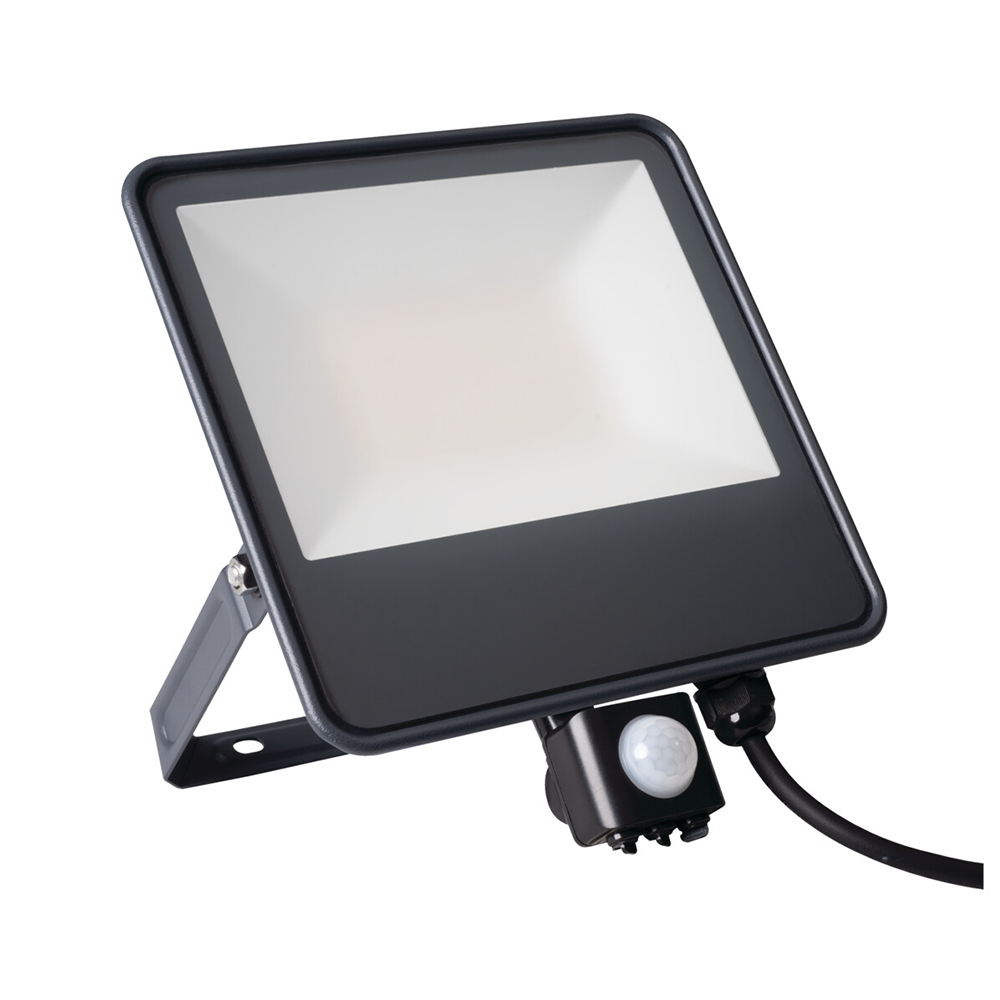 Kanlux IQ-LED FL Outdoor Security Floodlight with PIR Motion Movement Sensor - IP44, 10W to 50W