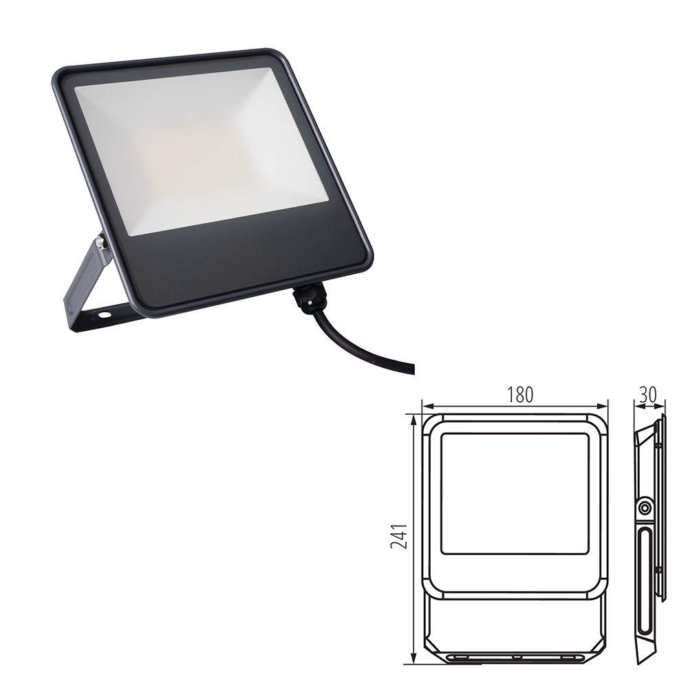 Kanlux IQ-LED FL LED Outdoor Security Floodlight - IP65 Rated, Waterproof & Weatherproof - 4000K Neutral White Light