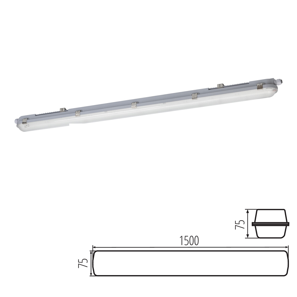 Kanlux MAH PRO LED Batten IP65, Dustproof Lighting – Adjustable CCT, IK08,38W & 52W