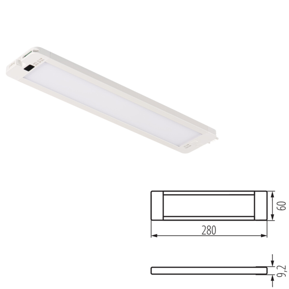 Kanlux DAXA LED 24V DC Linkable Under Cabinet Light - Adjustable CCT, 5W & 9W