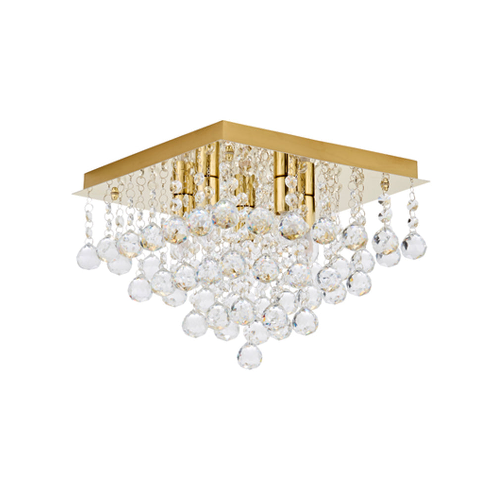 FORUM Orlando 5LT Ceiling Mounted Flush Satin Brass G9-IP44